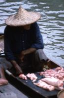Floating Butcher, Floating Market, Bangkok